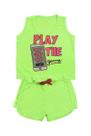 Conjunto Infantil Menina Regata e Short Verde - Destak