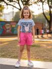 Conjunto Infantil Menina Short E Blusa Influencer kyly Cor:Cinza Conjunto Infantil Menina Short E Blusa Influencer kyly Cor:Cinza