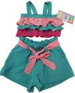 Conjunto Infantil Menina Shorts Blusa Cropped LessaKids 8609