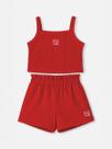 Conjunto Infantil Menina Shorts/Regata Vermelha Bimbi Conjunto Infantil Menina Shorts/Regata Vermelha Bimbi