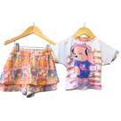 Conjunto Infantil Menina Stitch Moana Estampado- Short Saia com Cropped ou Short e Blusinha- Natal- Lalu