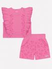 Conjunto Infantil Menina Tutti-Frutti Blusa E Short Rosa Mundo Cinti Conjunto Infantil Menina Tutti-Frutti Blusa E Short Rosa Mundo Cinti