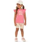 Conjunto Infantil Menina Verão Blusa E Ciclista Cute - Angerô