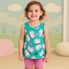 Conjunto Infantil Menina Verão Blusa e Ciclsita Confortável Sofisticado Kyly 1001010