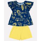 Conjunto Infantil Menina Verão Blusa e Short Kyly 1000231