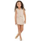 Conjunto Infantil Menina Verão Colete E Short Saia Tweed Sweet - Angerô