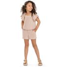 Conjunto Infantil Menina Verão Delicado Cacau - Angerô