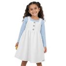 Conjunto Infantil Menina Vestido Salopeta e Blusa Inverno -