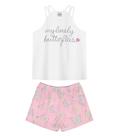 Conjunto Infantil Meninas Blusa,shorts Encanto De Borboletas