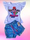 Conjunto infantil meninas super poderosas.