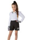Conjunto Infantil Meninca Inverno Blusa Em Cotton E Short Em Montaria e Luvas Plush Buckle - Pic Nic