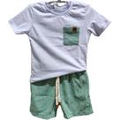 Conjunto Infantil Meninno Cmiseta com Bolso e Bermuda Moletinho ecologico Conjunto Infantil Meninno Cmiseta com Bolso e Bermuda Moletinho ecologico