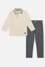 Conjunto Infantil Menino Better With DVTT Bege Divertto Conjunto Infantil Menino Better With DVTT Bege Divertto