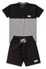 Conjunto Infantil Menino Bicolor Preto e Cinza