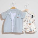 Conjunto Infantil Menino Camisa e Bermuda Barcos Keko