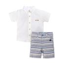 Conjunto Infantil Menino Camisa Manga Curta e Bermuda Listrada