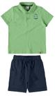Conjunto infantil menino camisa polo verde em algodão malwee kids 8
