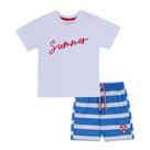 Conjunto Infantil Menino Camiseta/Bermuda Azul Nini &amp Bambini