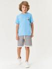 Conjunto Infantil Menino Camiseta E Bermuda Adventure Azul E Preto Divertto