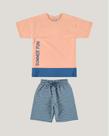 Conjunto Infantil Menino Camiseta e Bermuda Em Moletom Malwee Kids