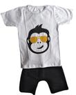 Conjunto Infantil Menino Camiseta e Bermuda Saruel - tamanho P (veste 2 a 3 anos)