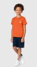 Conjunto Infantil Menino Camiseta Estampa Frente E Costas Malwee Kids Laranja 10