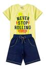 Conjunto Infantil Menino Camiseta + Short Never Stop Rolling Conjunto Infantil Menino Camiseta + Short Never Stop Rolling