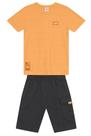 Conjunto infantil menino com aplique de surf Brandili
