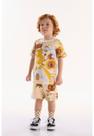 Conjunto Infantil Menino com Camiseta e Bermuda Safari Três e Já