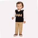 Conjunto Infantil Menino Com Tricô Calça Sarja Inverno
