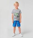 Conjunto Infantil Menino Curto Estampado Select Cinza
