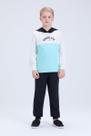 Conjunto Infantil Menino de Moletom Tricolor Inverno