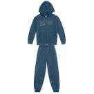 Conjunto infantil menino em moletom com bordado Brandili