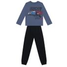 Conjunto infantil menino em moletom de carro Brandili
