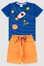Conjunto Infantil Menino Foguete Bermuda