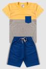 Conjunto Infantil Menino Gody Bicolor Com Bolso Gody Conjunto Infantil Menino Gody Bicolor Com Bolso Gody