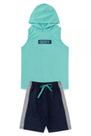 Conjunto infantil menino gody regata c/ capuz verde agua Conjunto infantil menino gody regata c/ capuz verde agua