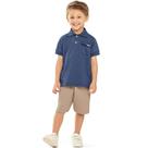 Conjunto Infantil Menino Inverno Camisa Pólo Bermuda Angerô