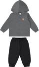 Conjunto infantil menino jaqueta botões em moletom flanelado malwee kids 3