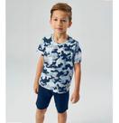 Conjunto Infantil Menino Militar Short +camiseta Tam 4 Ao 10