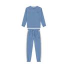 Conjunto Infantil Menino Moletom Azul Onda Marinha