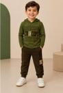 Conjunto Infantil Menino Moletom Camiseta com Capuz e Calça