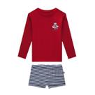Conjunto Infantil Menino Onda Marinha Praia Proteção UV 50+