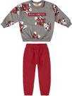 Conjunto infantil menino patrulha canina em moletom flanelado malwee kids cinza 1