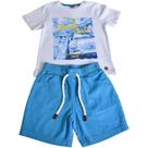 Conjunto Infantil Menino Roupa Estilosa Garotos Com Bermuda tamanho 22