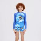 Conjunto Infantil Menino Siri Kids Blusa/Sunga Dog Surf UV 50+