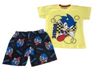 Conjunto Infantil Menino Sonic Estampado Bermuda Tactel Conjunto Infantil Menino Sonic Estampado Bermuda Tactel