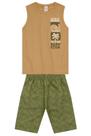 Conjunto infantil menino tropical em puff Brandili