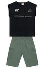 Conjunto infantil menino tropical em puff Brandili