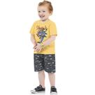 Conjunto Infantil Menino Verão Camiseta e Bermuda em Microfibra Tubarão 2 peças - Fakini forfun